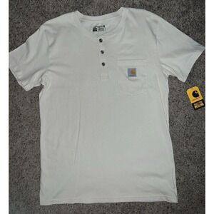 CARHARTT‎ YOUTH HENLEY POCKET SHORT SLEEVE SHIRT XL BEIGE